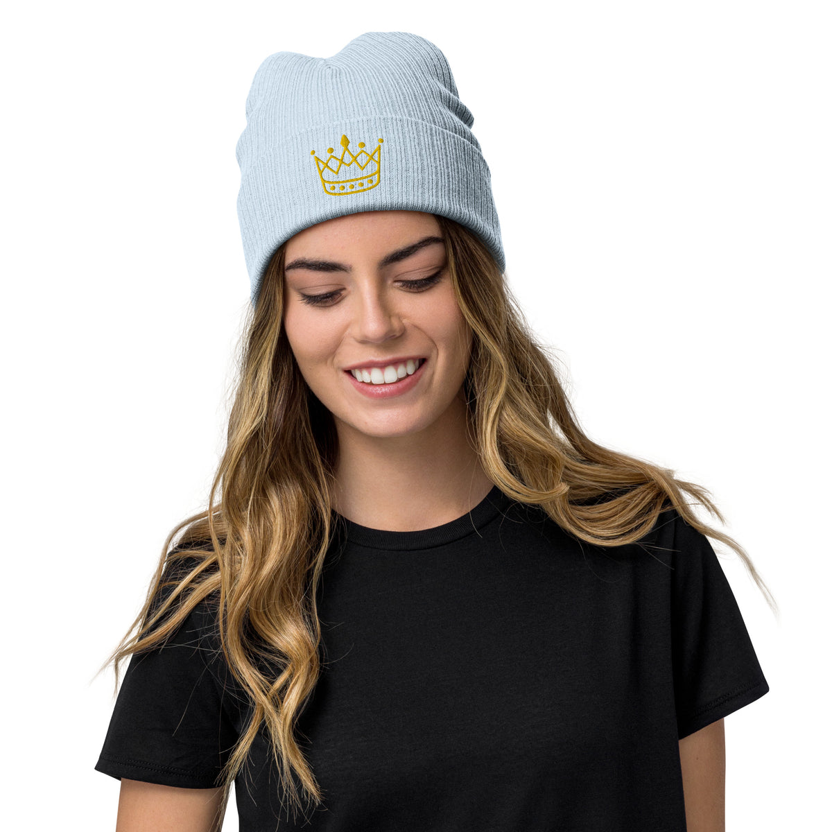 Ribbed knit beanie - King or Queen Crown