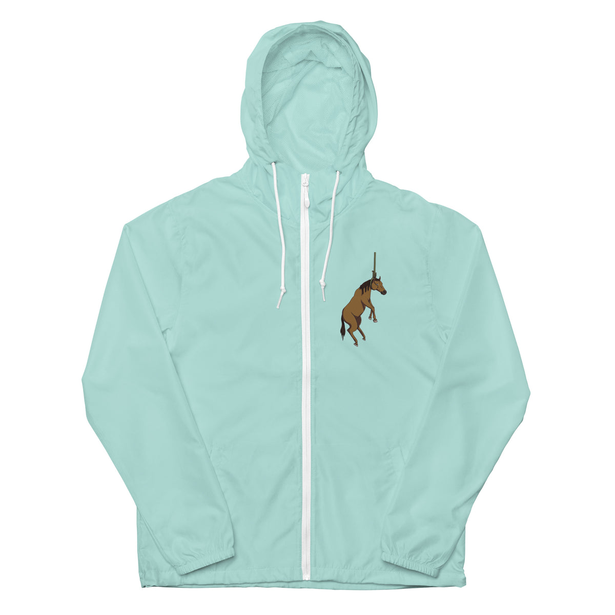 Hung Like A Horse lightweight zip up windbreaker
