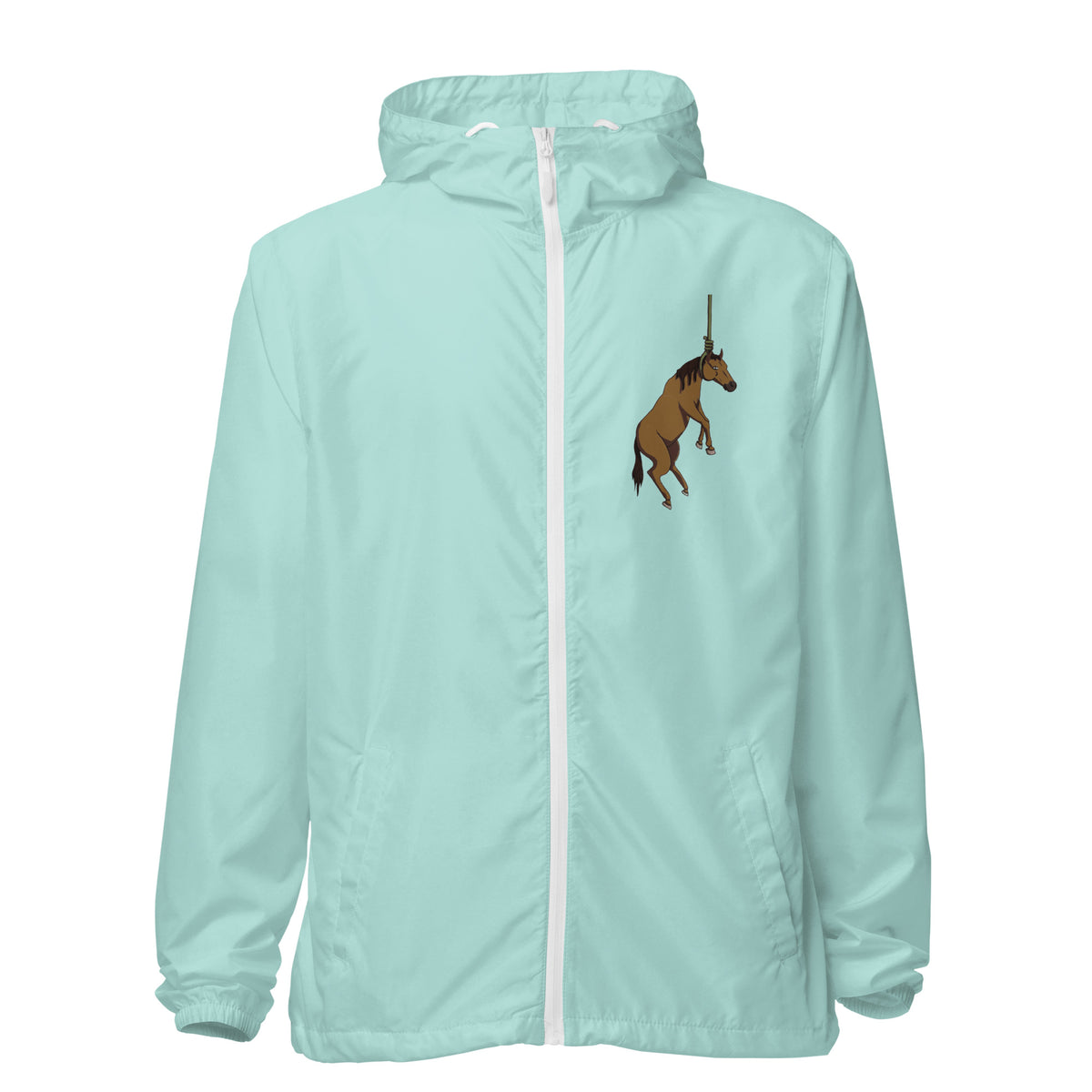 Hung Like A Horse lightweight zip up windbreaker