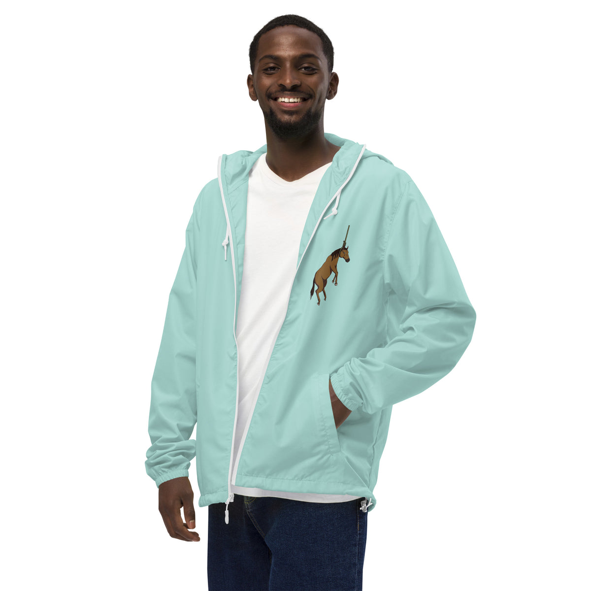 Hung Like A Horse lightweight zip up windbreaker