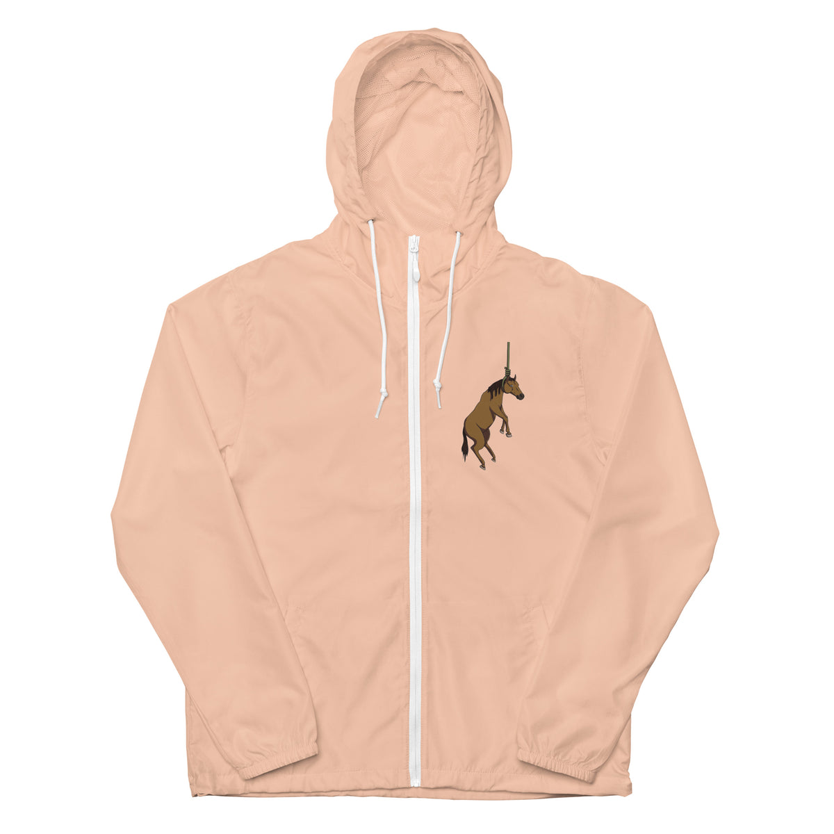 Hung Like A Horse lightweight zip up windbreaker