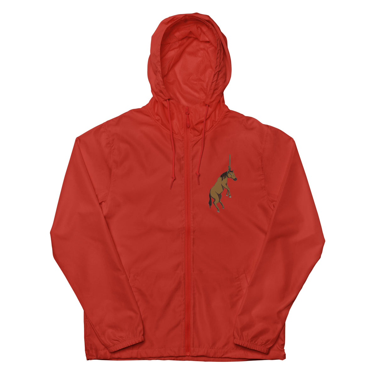 Hung Like A Horse lightweight zip up windbreaker