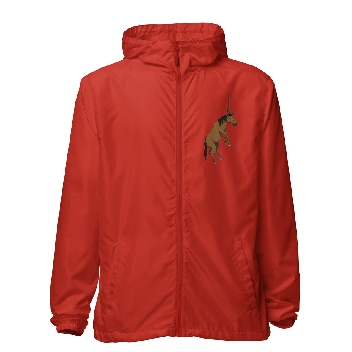 Hung Like A Horse lightweight zip up windbreaker