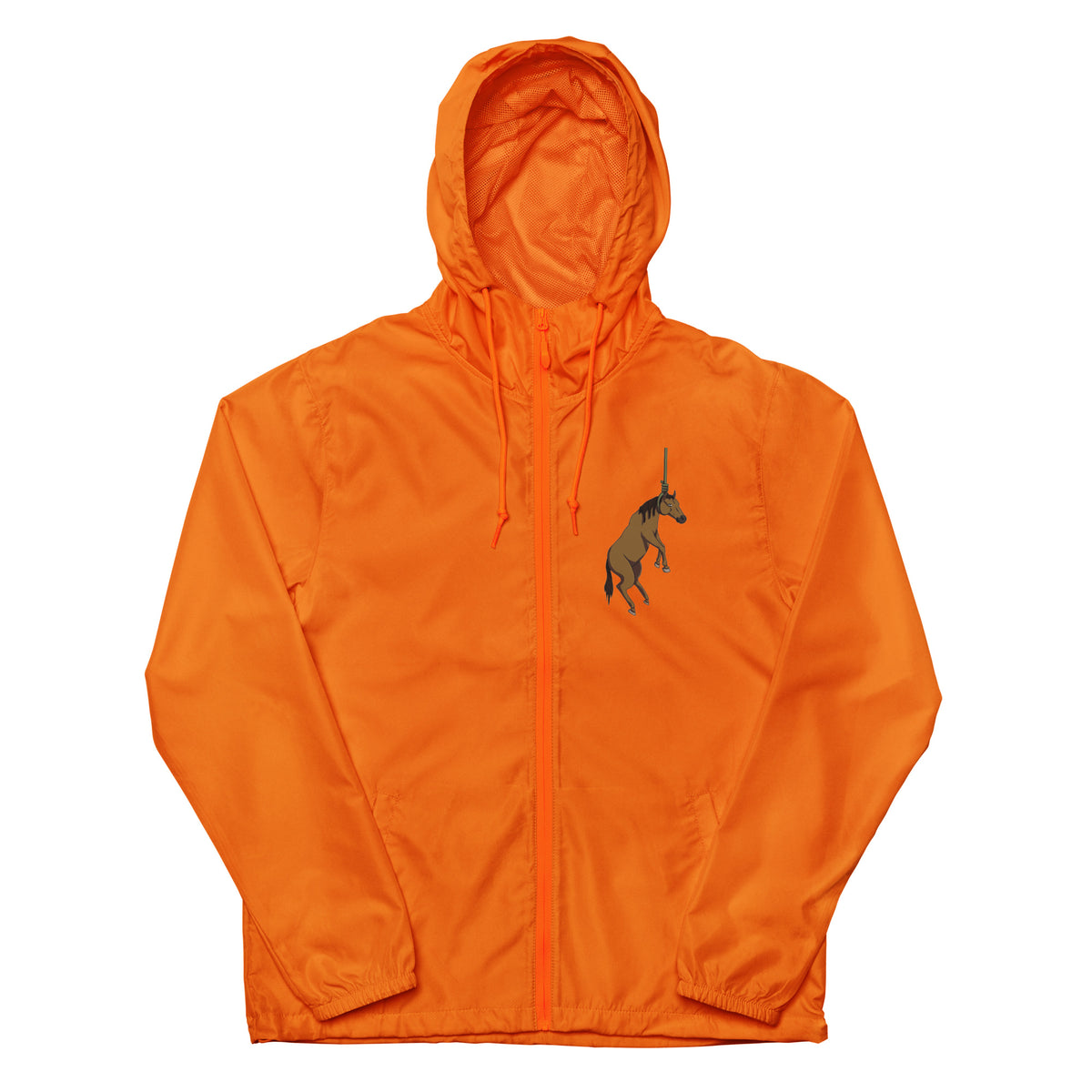 Hung Like A Horse lightweight zip up windbreaker