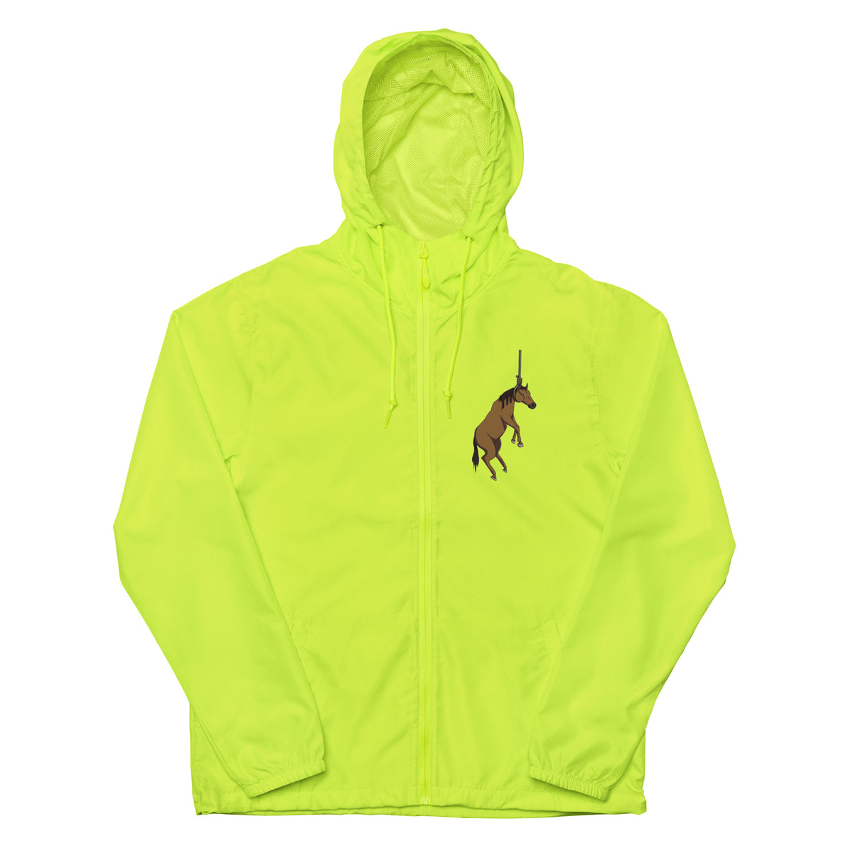 Hung Like A Horse lightweight zip up windbreaker