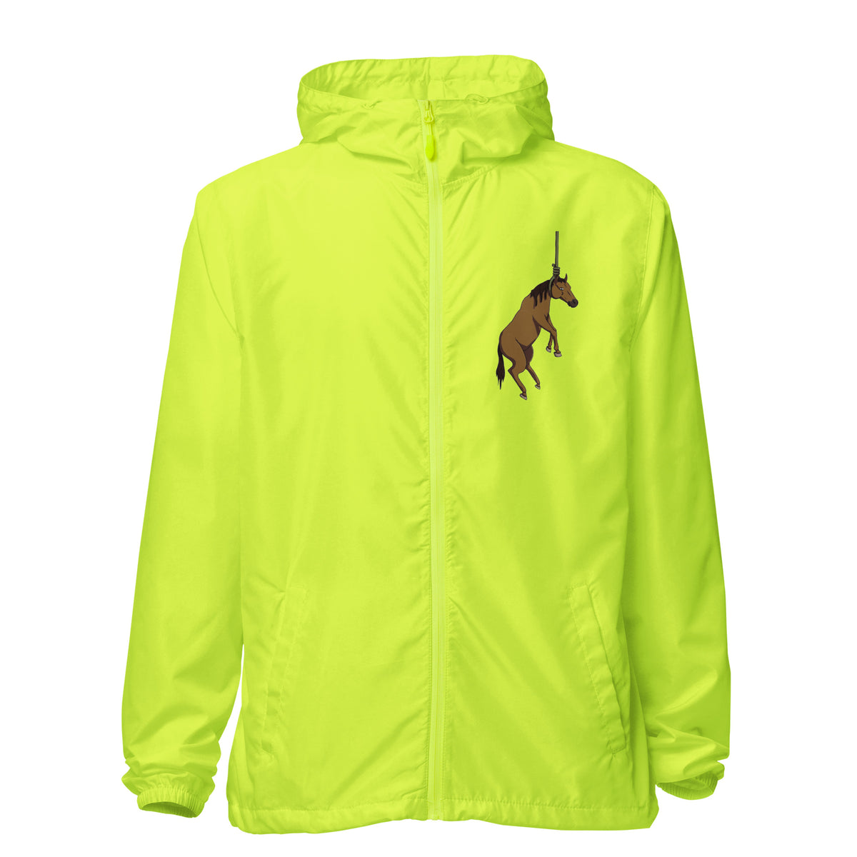 Hung Like A Horse lightweight zip up windbreaker